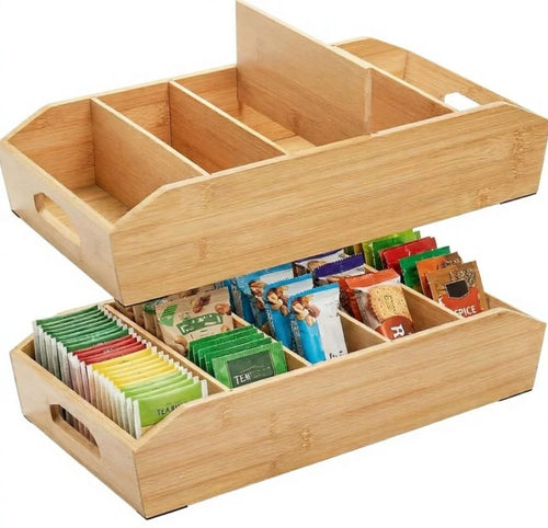Premium Expandable Bamboo Drawer Organizer