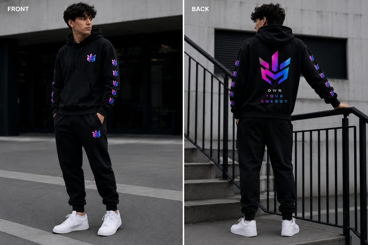 NEXORA 3D Streetwear Set – Hoodie & Pants